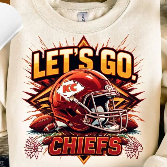 Kansas City Chiefs Football Sweatshirt, Kansas City Chiefs Shirt KC Chiefs Shirt - Picture 2 of 3